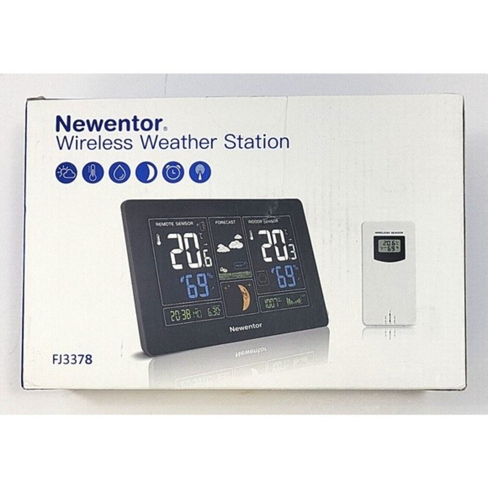 Newentor Weather Station Wireless Indoor Outdoor Temperature Alert FJ3378 New